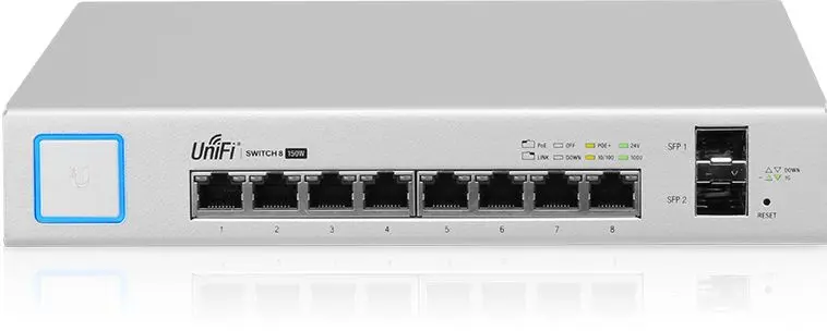 Коммутатор Ubiquiti UniFi Switch PoE 8 портов 150W